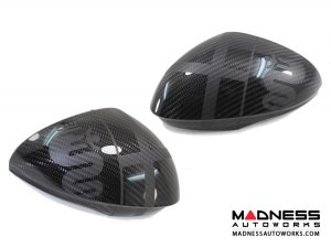 Alfa Romeo Stelvio Mirror Covers - Carbon Fiber- Full Replacements - Alfa Romeo Theme